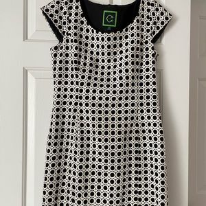 C Wonder black and white dress, size 10